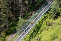 Alpine Coaster sind auf zwei Schienen geführt, was sie so sicher macht, dass sie sogar im Winter einsetzbar sind.  • © alpintreff.de - Christian Schön