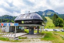 Die Talstation des Sandling-Jets in Altaussee im Sommer. • © skiwelt.de - Christian Schön