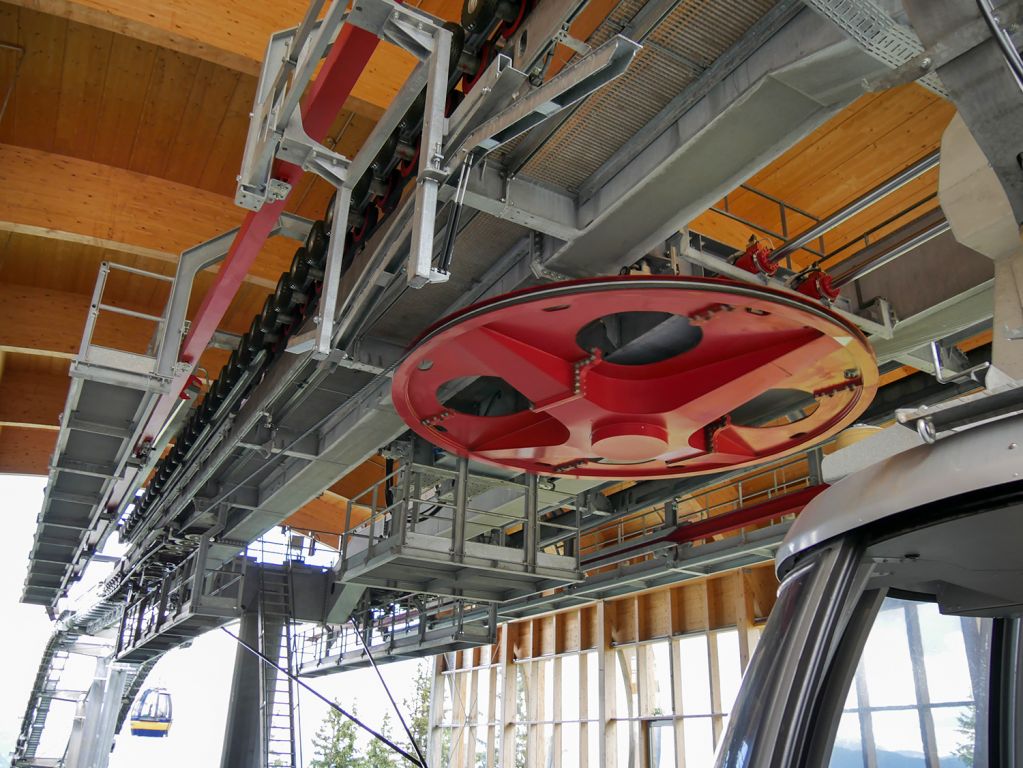 Kreuzeckbahn Garmisch-Partenkirchen - Technik in der Bergstation. Der Antrieb befindet sich im Tal. - © alpintreff.de / christian Schön